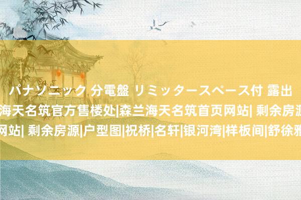 パナソニック 分電盤 リミッタースペース付 露出・半埋込両用形 森兰海天名筑官方售楼处|森兰海天名筑首页网站| 剩余房源|户型图|祝桥|名轩|银河湾|样板间|舒徐雅居新篇章